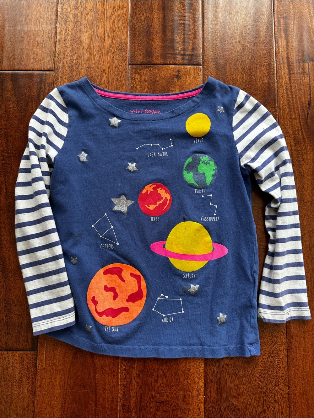 Mini Boden Space Planet Long-Sleeve Top 7-8